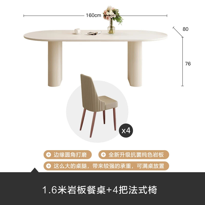 Trendy Unique Dining Table Reception Minimalism Space Saving Terrace Dining Table Writing Luxury Mesa Comedor Home Furniture