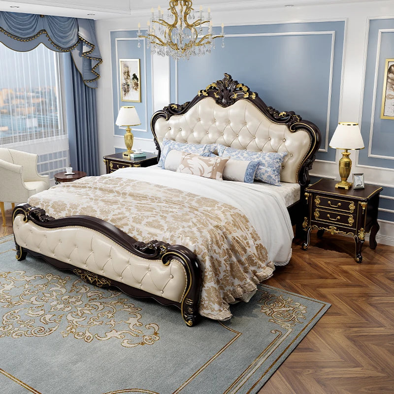 Style European Double Bed Aesthetic Minimalist Luxury Modern Double Bed Frames Adjustable Camas Matrimoniales Furniture Home