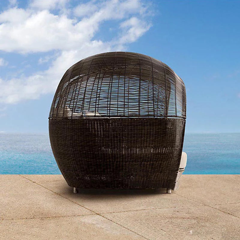 Outdoor Beach Daybed Rattan Wicker Garden Furniture Pool Canopy Patio Sun Loungers