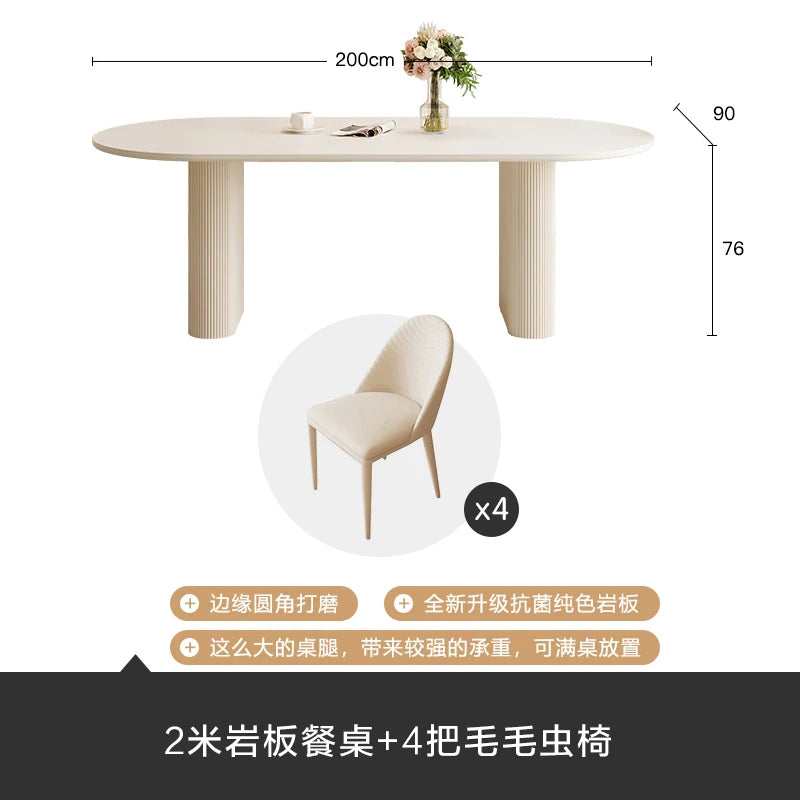 Trendy Unique Dining Table Reception Minimalism Space Saving Terrace Dining Table Writing Luxury Mesa Comedor Home Furniture