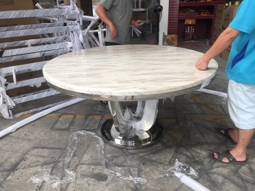 Rotate Metal Dining Table Gaming Luxury Modern Nordic Lounge Service Dining Table Space Saving Muebles Living Room Furniture