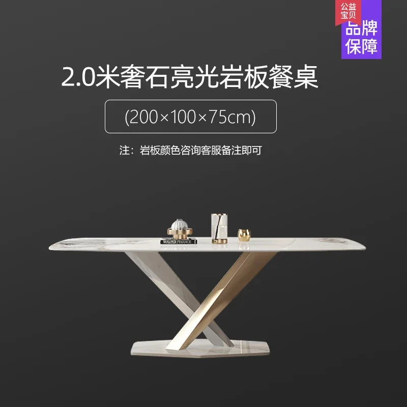 Luxury Modern Home Dining Table Unique Designer High Italian Restaurant Dining Table Center Kitchen Mesa De Jantar Funiture