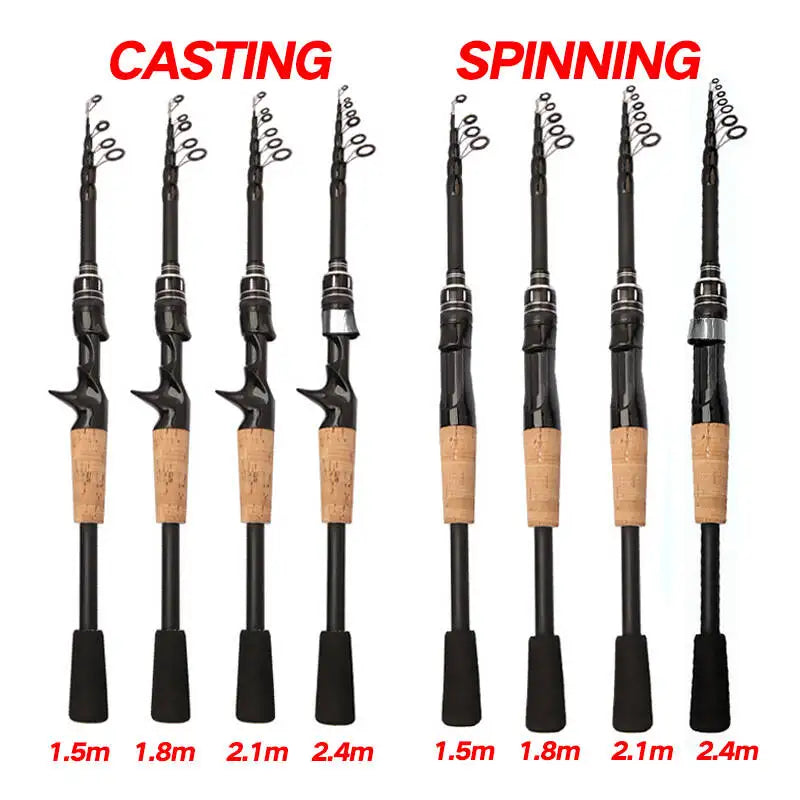 Fishing Rod Combo 1.5-2.4M Lure Fishing Rod and 7.2:1 High Speed Gear RatioMax 8kg Baitcasting Reel Fishing Tackle Pesca