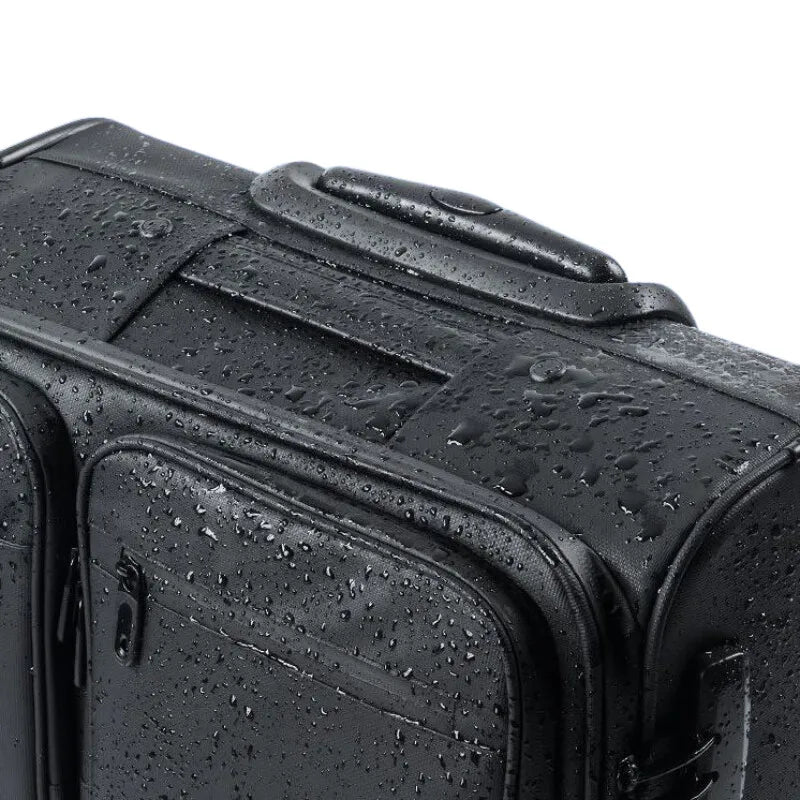 Men Business Rolling Luggage 15.6 Inch Carry Ons Trolley Travel Bag Super Waterproof Suitcase Pilot