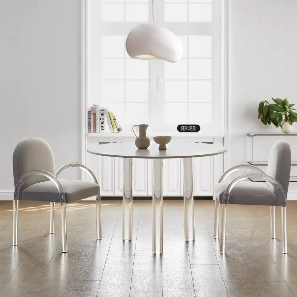 Nordic Relaxing Dining Tables Minimalist Round Contemporary Luxury Dining Tables Food Rail Mesas De Jantar Home Furniture