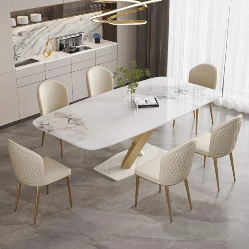 Luxury Modern Home Dining Table Unique Designer High Italian Restaurant Dining Table Center Kitchen Mesa De Jantar Funiture