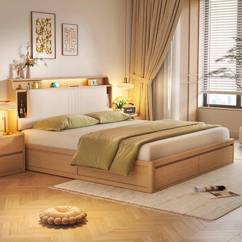 Storage Bedroom Bed Children Modern Luxury Single Double Multifunctional Massage Bed Mobile Sleeping Muebles Trendy Furniture