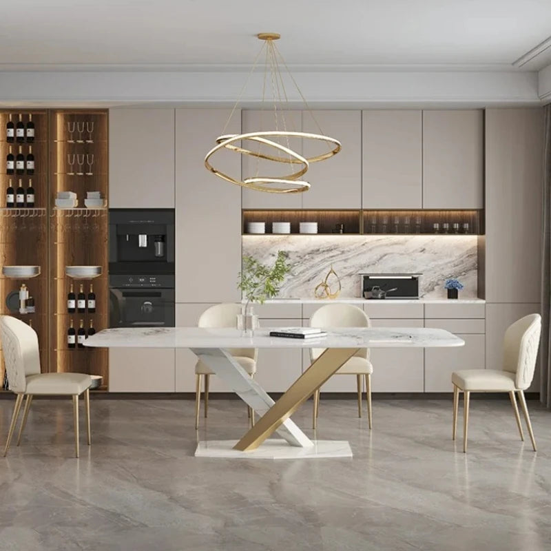Luxury Modern Home Dining Table Unique Designer High Italian Restaurant Dining Table Center Kitchen Mesa De Jantar Funiture