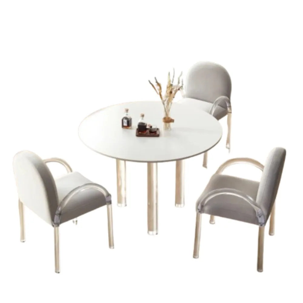 Nordic Relaxing Dining Tables Minimalist Round Contemporary Luxury Dining Tables Food Rail Mesas De Jantar Home Furniture