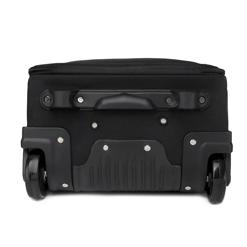 Rolling Backpack for Men Adults Business Carry on Luggage Laptop Wheeled Backpack Travel Suitcase Trolley Bag with Wheels,Black