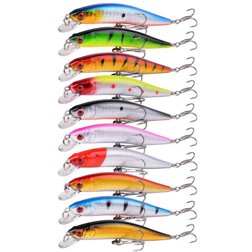 Fishing Lure Tackle Kit Set Hard Bait Artificial Rotating Floating Fishing Minnow Crankbait Wobblers Spinner Sinking Hooks Lures