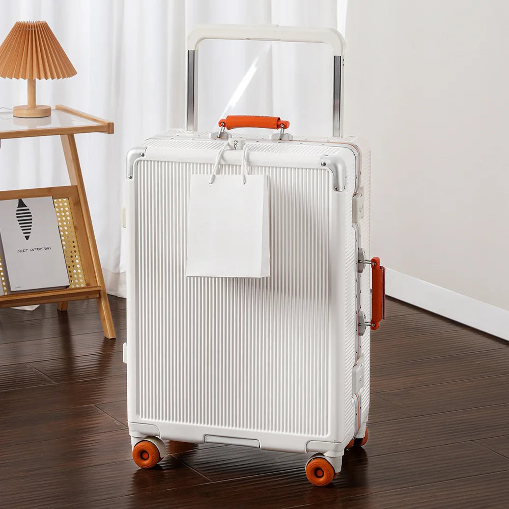 20 - inch carry - on luggage, travel suitcase, leather suitcase, rolling suitcase, women's combination suitcase, small hand - he