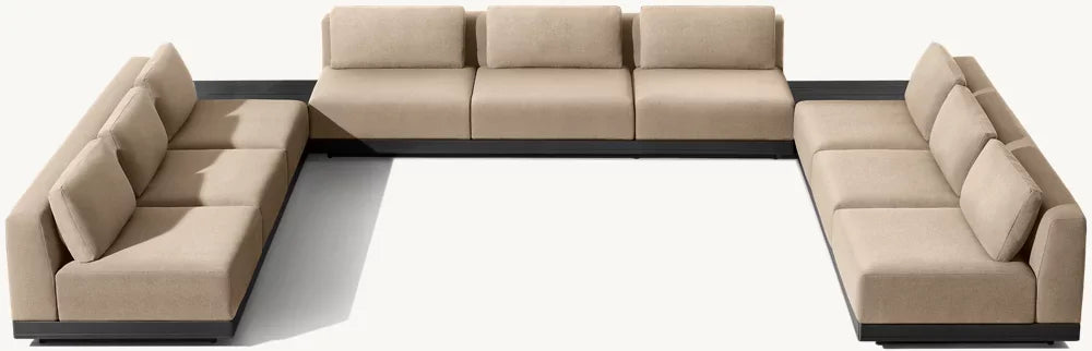 Patio Furniture Metal Aluminum Outdoor Leisure Furniture Villa Garden Sofa Set