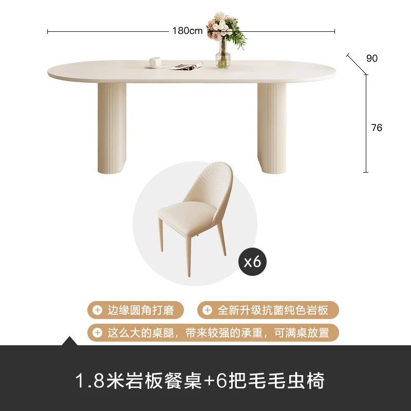 Trendy Unique Dining Table Reception Minimalism Space Saving Terrace Dining Table Writing Luxury Mesa Comedor Home Furniture