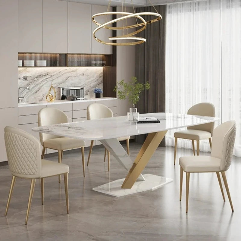 Luxury Modern Home Dining Table Unique Designer High Italian Restaurant Dining Table Center Kitchen Mesa De Jantar Funiture