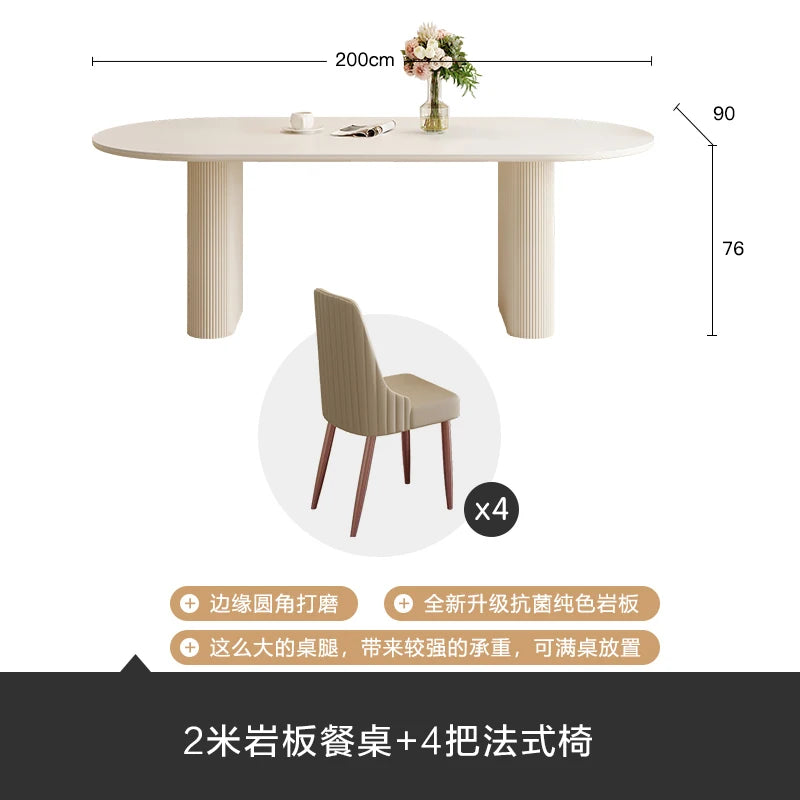 Trendy Unique Dining Table Reception Minimalism Space Saving Terrace Dining Table Writing Luxury Mesa Comedor Home Furniture