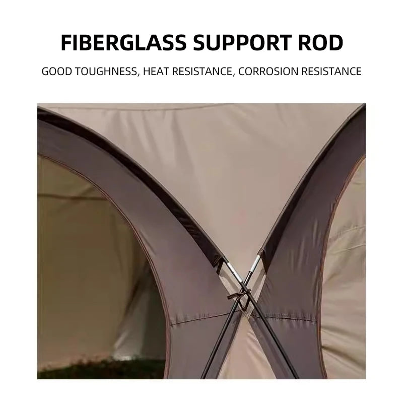 MOUNTAINHIKER Outdoor With Windows Tent 8-10Person Camping Dome Tents Light Luxury Round Big Canopy Large Awning Pergola Tent