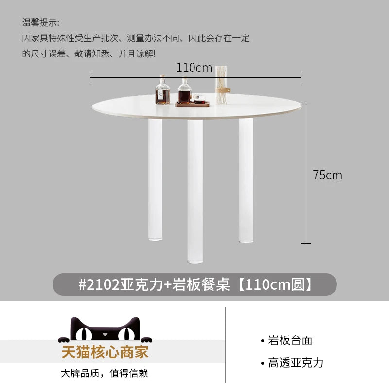 Nordic Relaxing Dining Tables Minimalist Round Contemporary Luxury Dining Tables Food Rail Mesas De Jantar Home Furniture