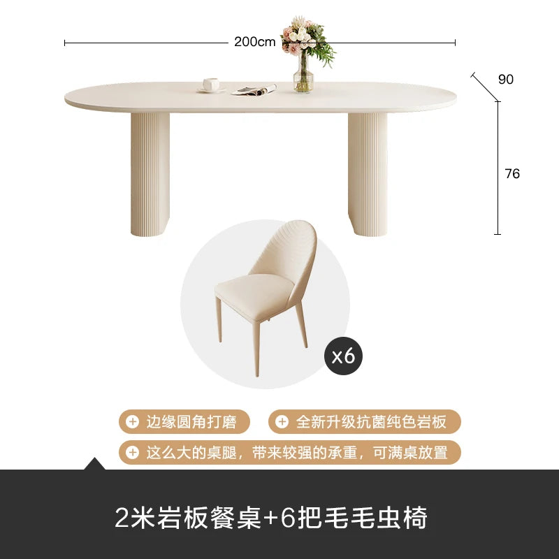 Trendy Unique Dining Table Reception Minimalism Space Saving Terrace Dining Table Writing Luxury Mesa Comedor Home Furniture