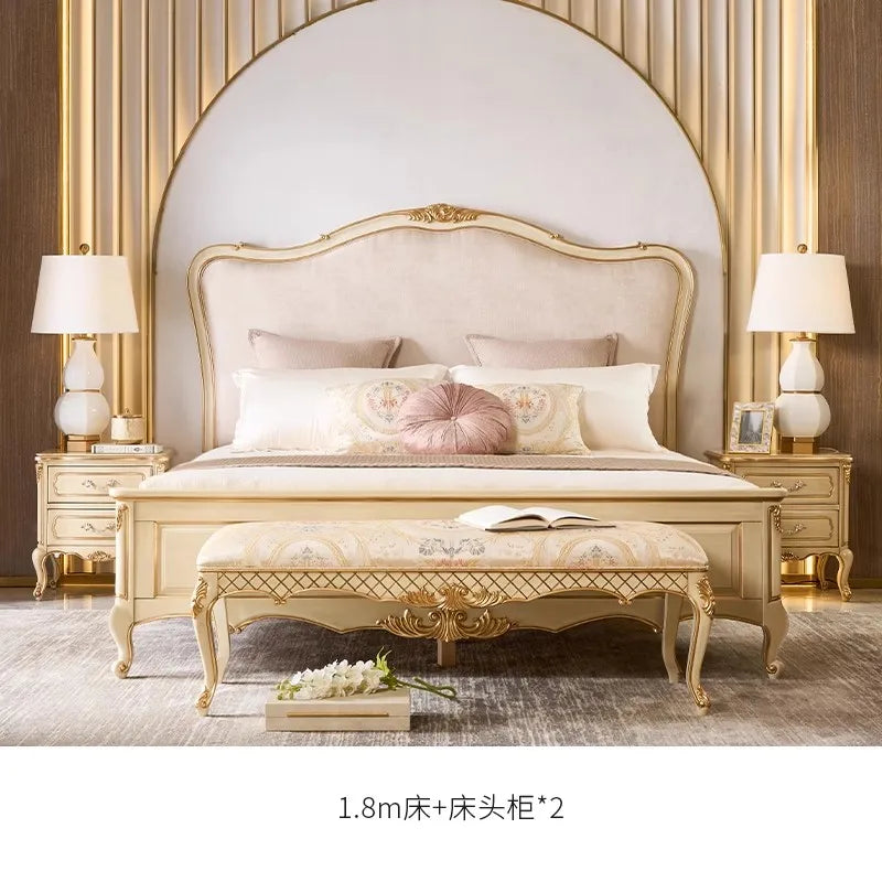 Bedroom King Size Bed Luxury Modern Floor Design Space Saving Bed Soft Comfortable Muebles Para El Hogar House Accessories