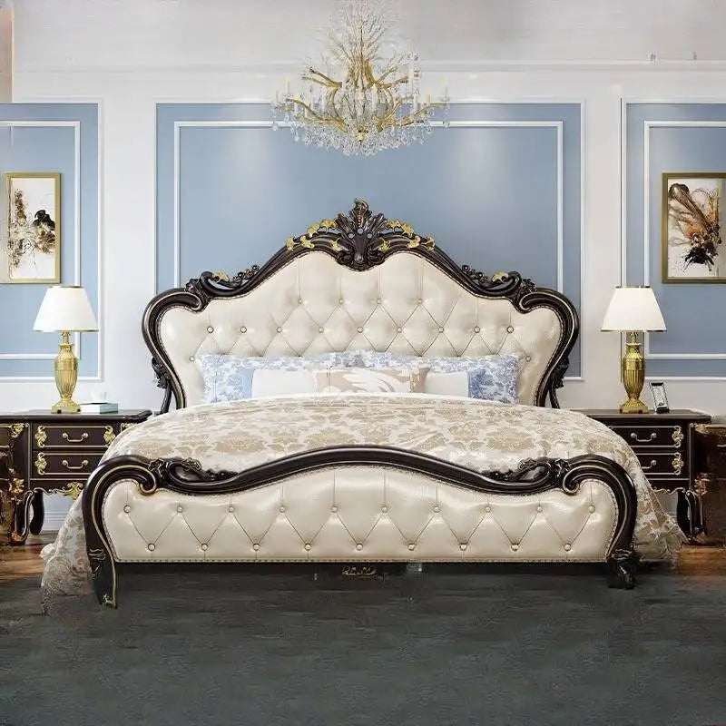 Style European Double Bed Aesthetic Minimalist Luxury Modern Double Bed Frames Adjustable Camas Matrimoniales Furniture Home