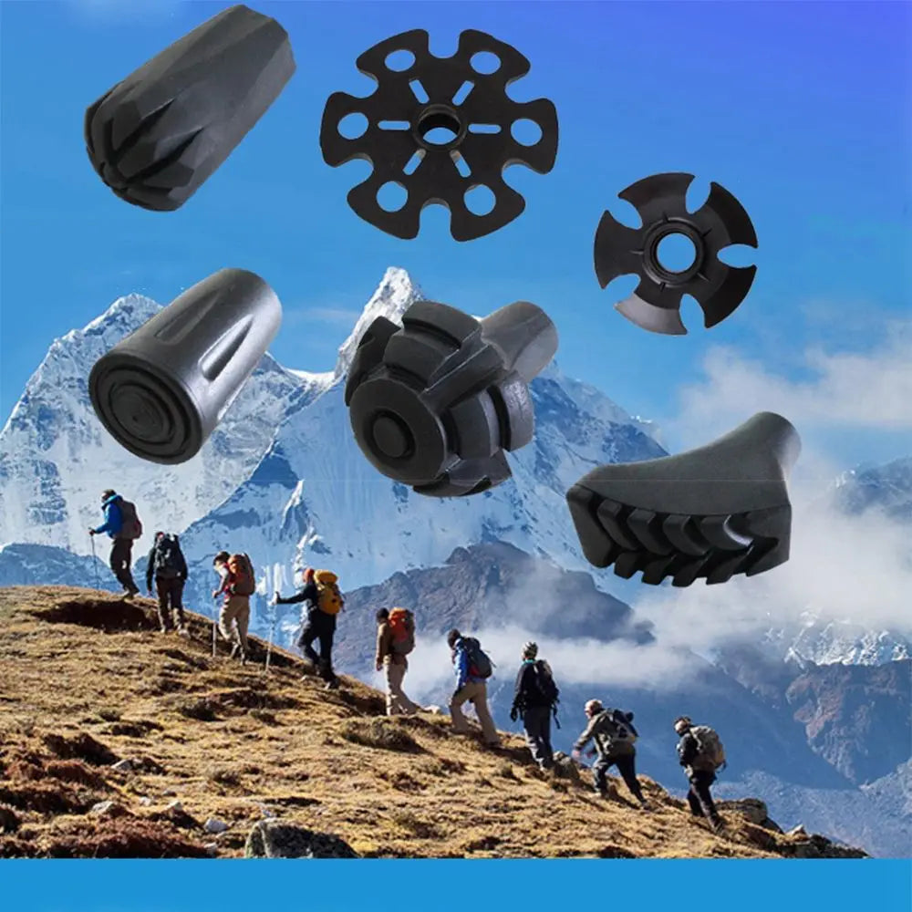 Telescopic Outdoor Tool Pole Replacement Tips Trekking Poles Protectors Walking Stick Head Hiking Alpenstock Hiking Accessories
