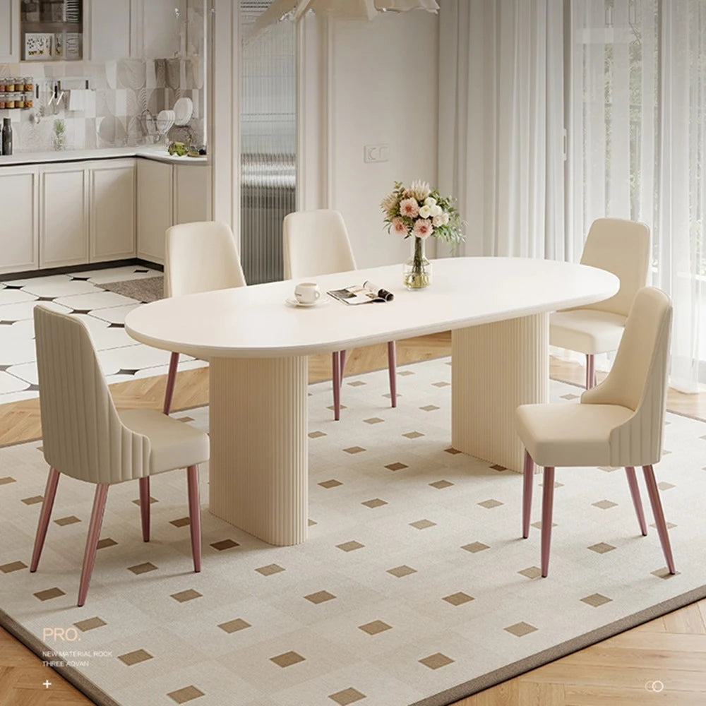 Trendy Unique Dining Table Reception Minimalism Space Saving Terrace Dining Table Writing Luxury Mesa Comedor Home Furniture