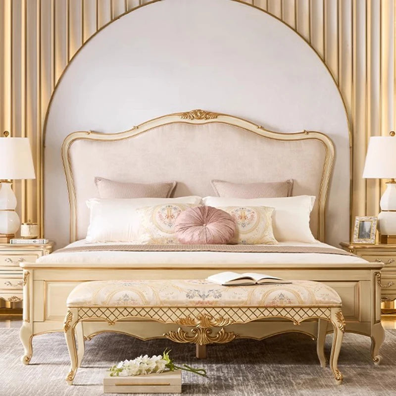 Bedroom King Size Bed Luxury Modern Floor Design Space Saving Bed Soft Comfortable Muebles Para El Hogar House Accessories