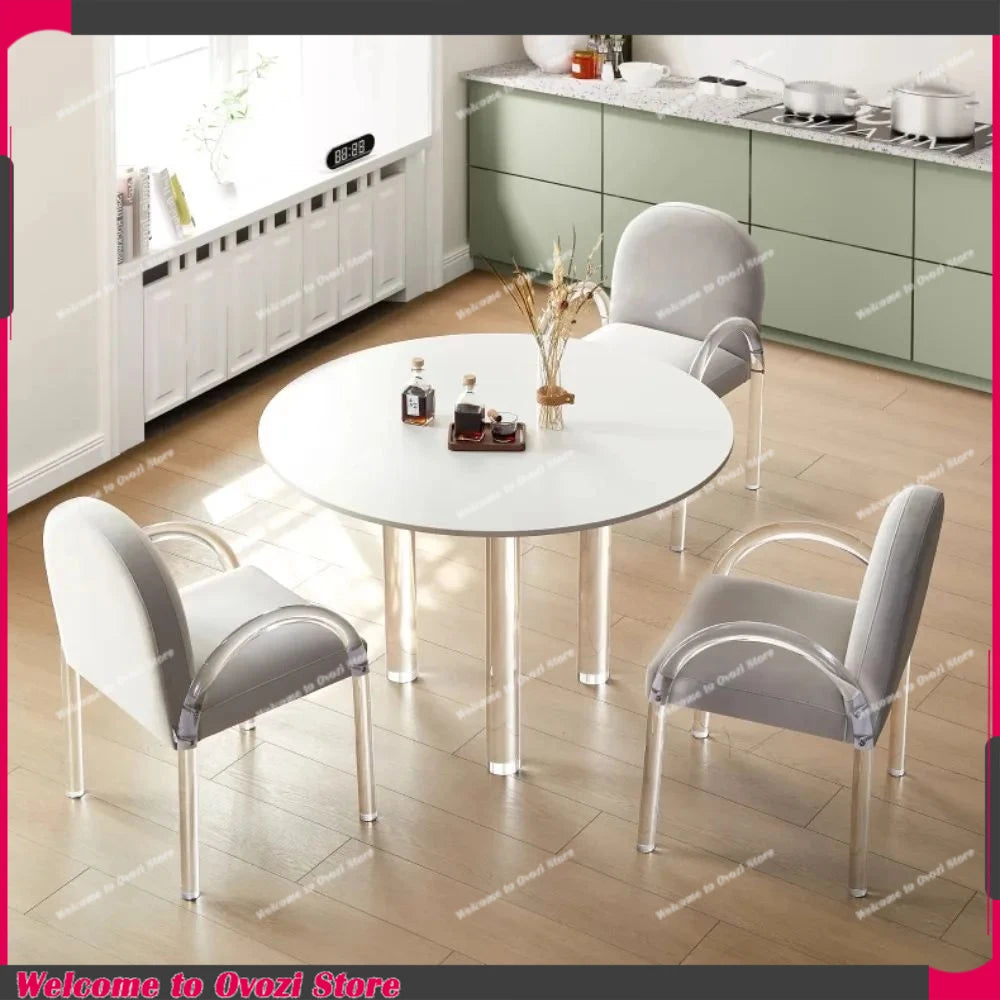 Nordic Relaxing Dining Tables Minimalist Round Contemporary Luxury Dining Tables Food Rail Mesas De Jantar Home Furniture