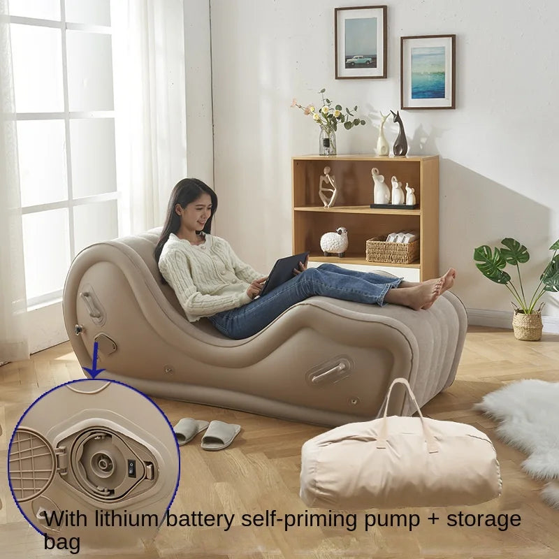 Large Size Comfortable Inflatable Sofa White Lounge Modern Individual Designer Inflatable Sofa Luxury Divano Patio Furniture