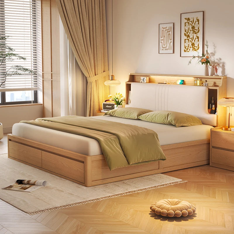 Storage Bedroom Bed Children Modern Luxury Single Double Multifunctional Massage Bed Mobile Sleeping Muebles Trendy Furniture