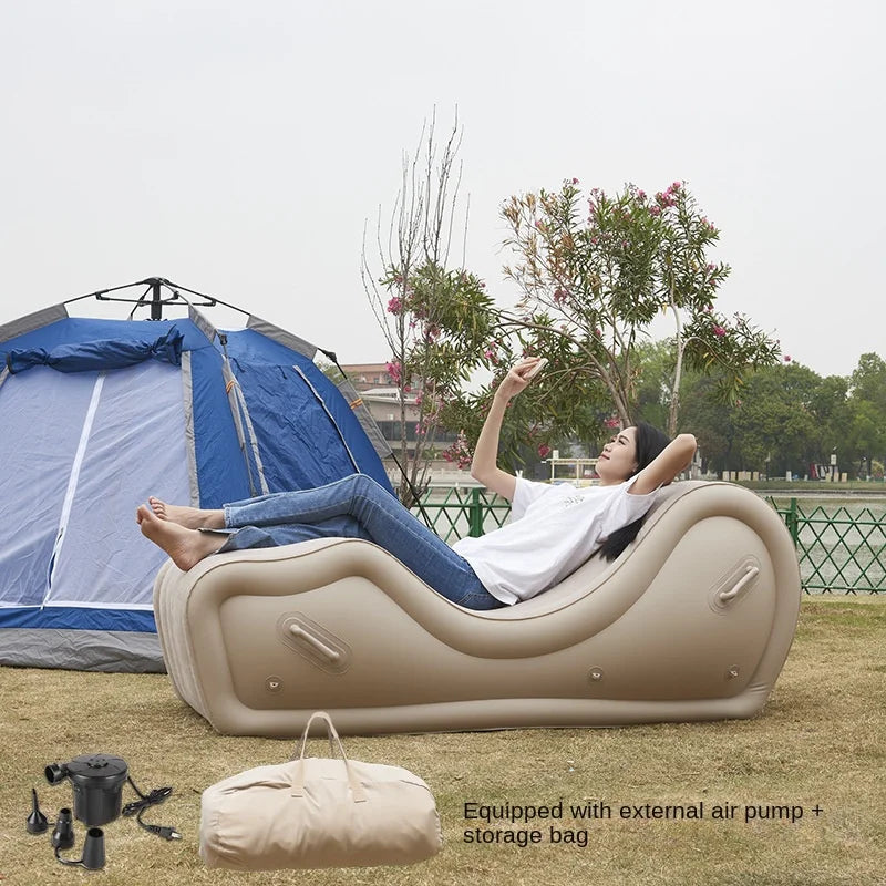 Large Size Comfortable Inflatable Sofa White Lounge Modern Individual Designer Inflatable Sofa Luxury Divano Patio Furniture